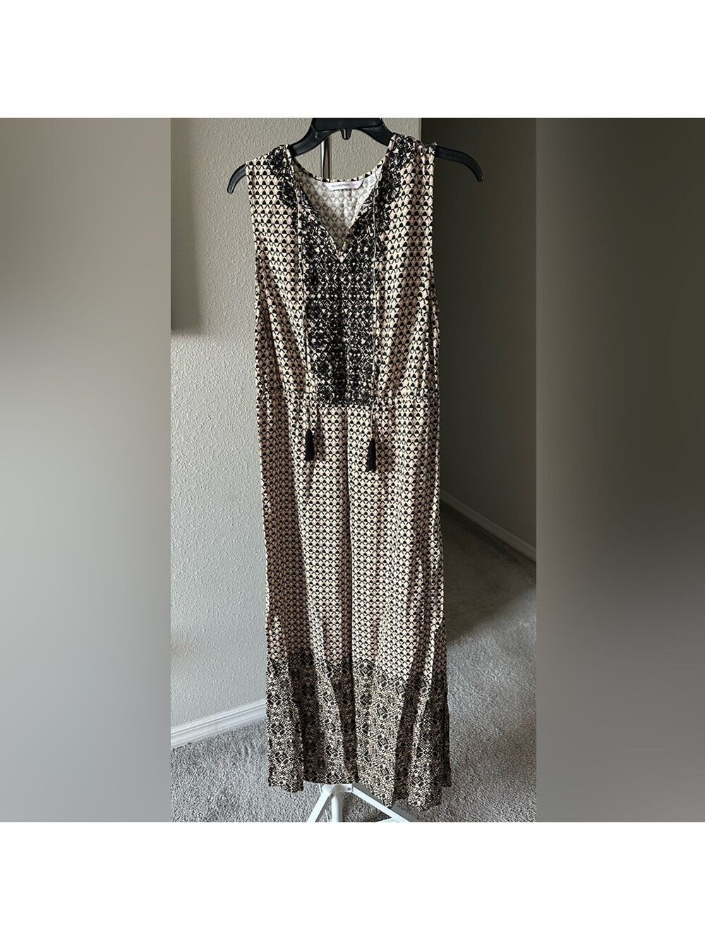 Isaac Mizrahi Women's Size 10 Embroidered Long Dress Multicolor